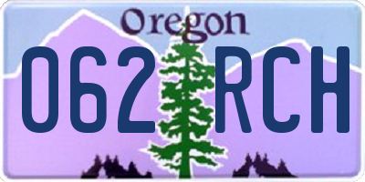 OR license plate 062RCH