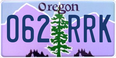 OR license plate 062RRK