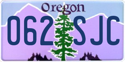 OR license plate 062SJC