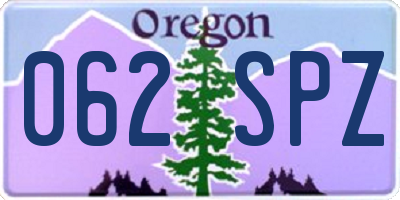 OR license plate 062SPZ