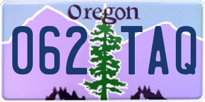 OR license plate 062TAQ