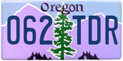 OR license plate 062TDR