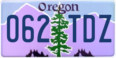 OR license plate 062TDZ