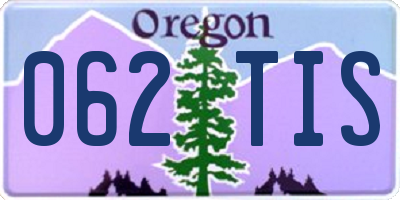 OR license plate 062TIS