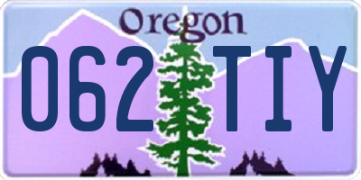 OR license plate 062TIY