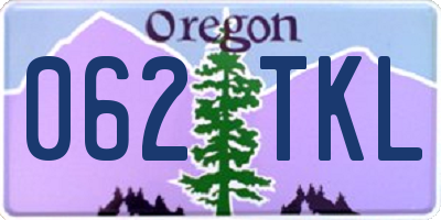 OR license plate 062TKL