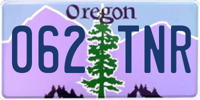 OR license plate 062TNR
