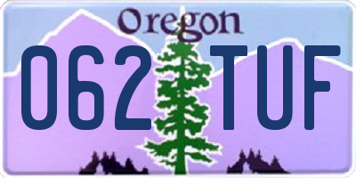 OR license plate 062TUF