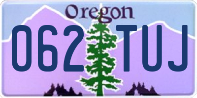 OR license plate 062TUJ