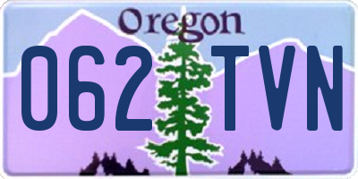 OR license plate 062TVN