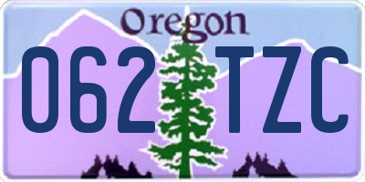 OR license plate 062TZC