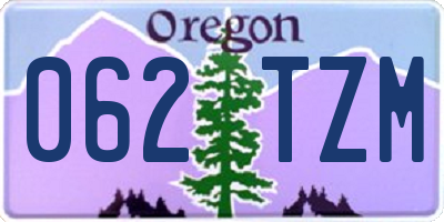 OR license plate 062TZM