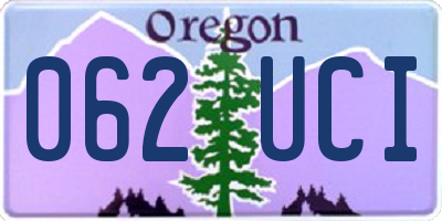 OR license plate 062UCI