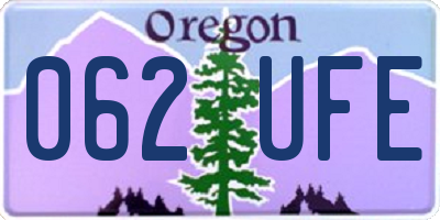 OR license plate 062UFE