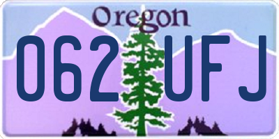 OR license plate 062UFJ