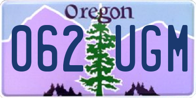OR license plate 062UGM