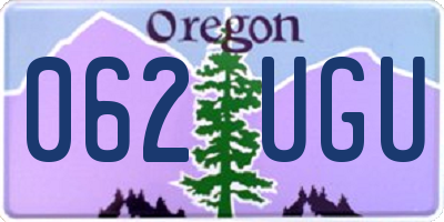 OR license plate 062UGU