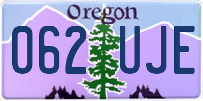 OR license plate 062UJE