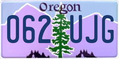 OR license plate 062UJG