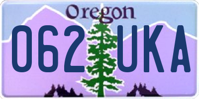 OR license plate 062UKA