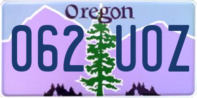 OR license plate 062UOZ