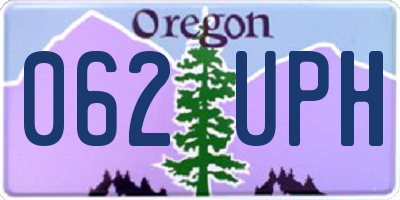 OR license plate 062UPH