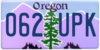 OR license plate 062UPK