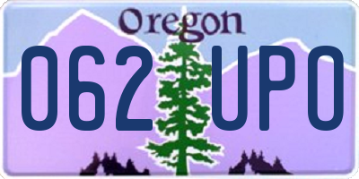 OR license plate 062UPO
