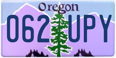 OR license plate 062UPY
