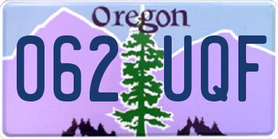 OR license plate 062UQF