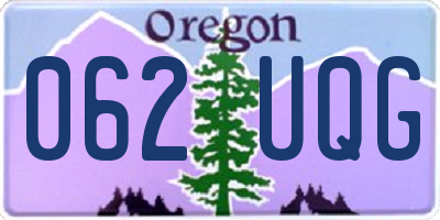 OR license plate 062UQG