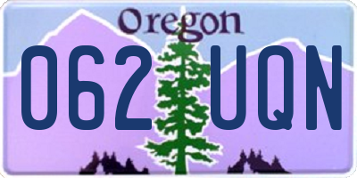 OR license plate 062UQN