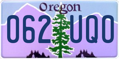 OR license plate 062UQO