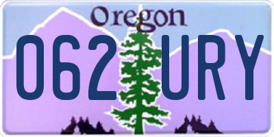 OR license plate 062URY