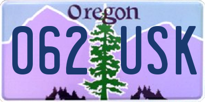 OR license plate 062USK