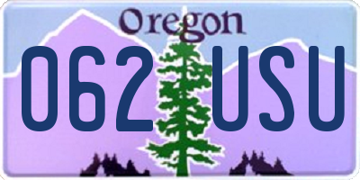 OR license plate 062USU