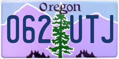 OR license plate 062UTJ