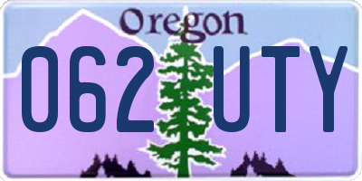 OR license plate 062UTY
