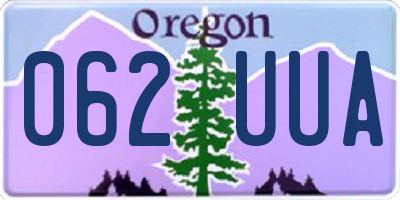 OR license plate 062UUA