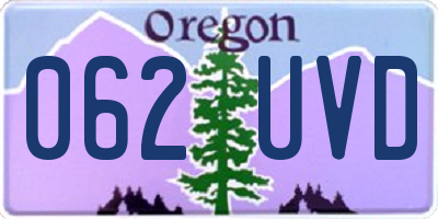 OR license plate 062UVD