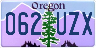 OR license plate 062UZX