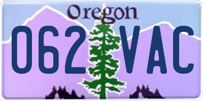 OR license plate 062VAC