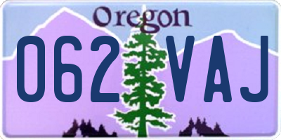 OR license plate 062VAJ