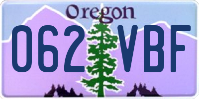 OR license plate 062VBF