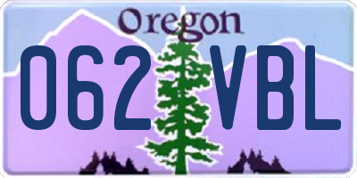 OR license plate 062VBL