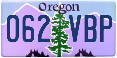 OR license plate 062VBP