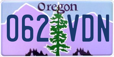 OR license plate 062VDN