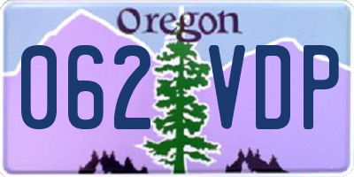 OR license plate 062VDP