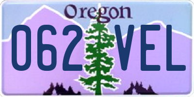 OR license plate 062VEL