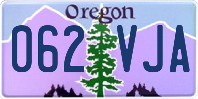 OR license plate 062VJA